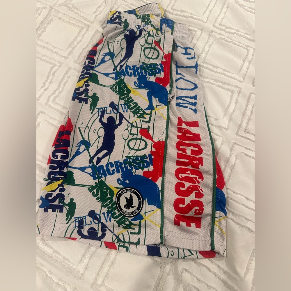 Boys Red, White & Blue Flow Lax Attack Short. FLOW SOCIETY